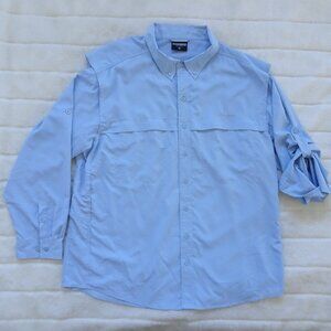 Shimano Long Sleeve Performance Fishing Gear Blue 3XL